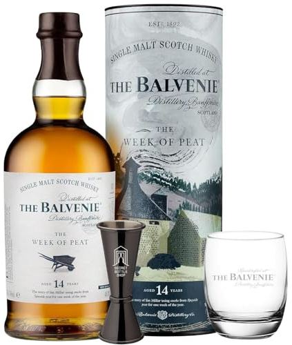Balvenie 14 Year Old Week Of Peat Whisky Glass & Jigger Set 70cl