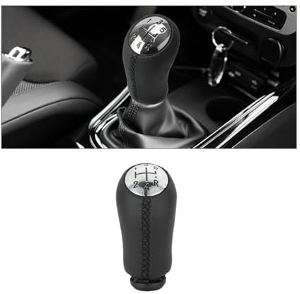 CGEAMDY Manual Gear Shift Knob Stick Head Shifter Lever Stick, Universal Shift Lever Shift Knob, Modification Manual Shifts Head Gears Leather Cover Shifter, Manual Transmission(Black)