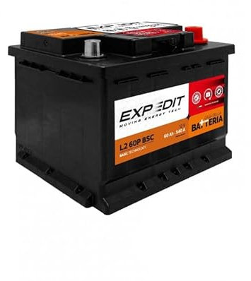 La Casa della Batteria Batteria Auto Expedit Moving Energy Tech Batteria 12v Batteria Auto 60 Ah 540A L2 60P DX Dimensioni 24.2×17.5×19 cm Made in Italy