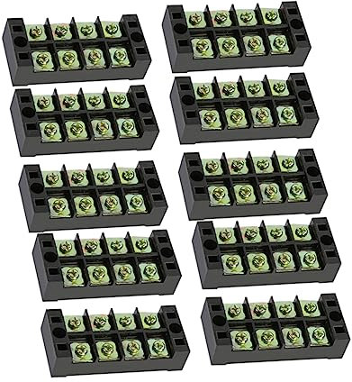 Gatuida 10 Piezas Bloques De Terminales De Posiciones Conector De Cables Fijo Regleta De Terminales Por Paquete