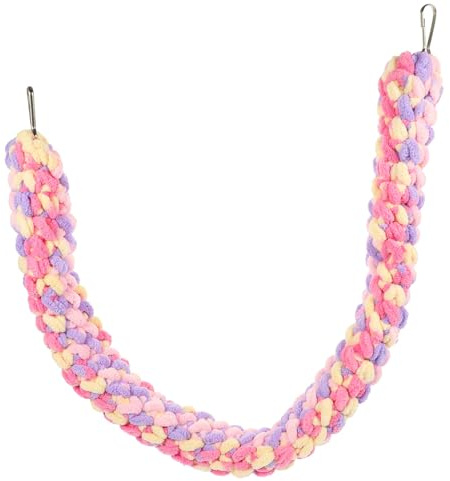 BESPORTBLE Sugar Glider Climbing Rope Toy Colorful Woven Design Hanging Cage Accessory for Hamsters, Guinea Pigs, and Small Rodents Indoor Play