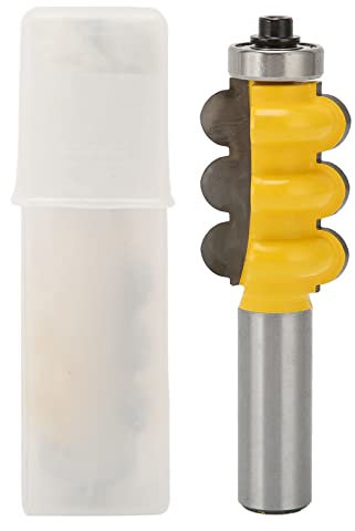 Fresa a Tripla Perlina con Raggio, Fresa per Finiture e Modanature di Mobili, Fresa per Incisore a Sfera con Gambo Tondo da 1/2 Pollice