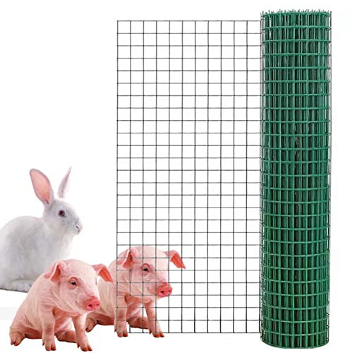 Maschendrahtzaun, Grünes, Vinylbeschichtetes Metallgewebe, Geflügelzuchtnetz, Nicht Leicht Zu Altern, Geschweißtes Zaungeflecht Für Haus Und Garten (Color : 2.m, Size : 1m)