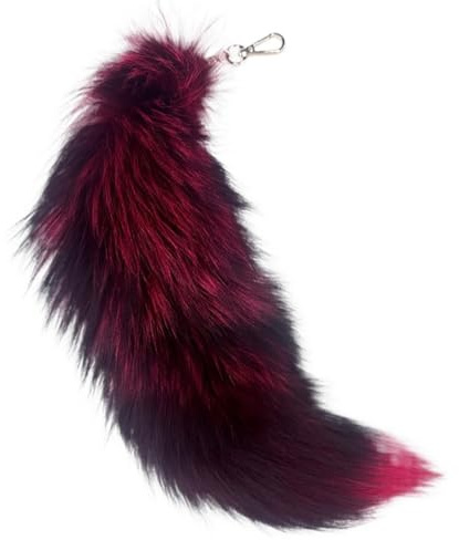40CM Fuchsschwanz Anhänger Keychain Fox tail Schlüsselring, Weich Flaumig Fell Schwanz Tasche Zusätze Auto Schlüsselketten Anhänger Handtasche Dekoration
