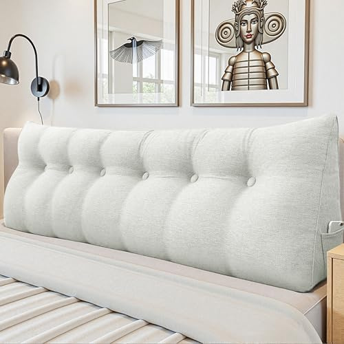 LELEFIDO Kopfteil Bett Rückenkissen – Großes Lesekissen für Bett & Sofa, Bequemes Rückenstützkissen fürs Lesen, Entspannen & Sitzen, Dekoratives Kopfteil Kissen