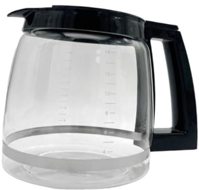 perfk Jarra de Vidrio de Repuesto de 14 Tazas, fácil de Limpiar, para cafeteras de Goteo automáticas Dcc-2600, Dcc-2800, Dcc-3200P1 y Dcc-3200