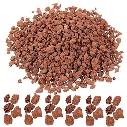 GALPADA Decoración De Piedra Natural Para Micropaisaje y Dioramas, Piedras Volcánicas Rojas (3-6 Mm) 60 g Para Mini Jardines, Bases De Modelismo y Acuarios