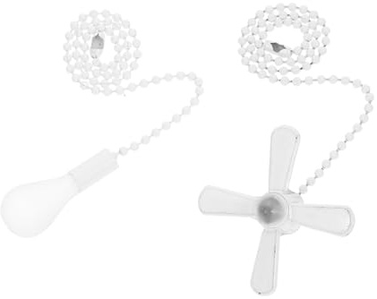 BIUDECO 2 Piezas Tiradores para Ventilador de Techo Metálicos de Cadena de Tracción Decorativa para Lámparas y Ventiladores Accesorio Práctico y Elegante para Hogar