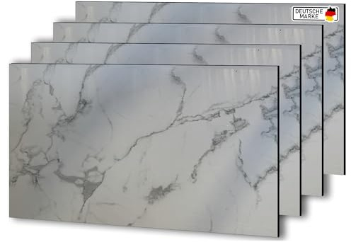 AS Country Stone Wandpaneele in Marmoroptik | 60x120 cm | 4 Stück | PVC Wandverkleidung aus Kunststoffplatten für Küche, Bad & mehr | Küchenrückwand Platte Wandpaneel | Tokio