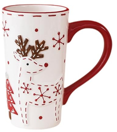 KESOTO Tasse à café de Noël, tasse de petit-déjeuner, tasse à thé, ustensiles de cuisine nordiques, tasse à café et lait pour une utilisation quotidienne, Coupe Haute