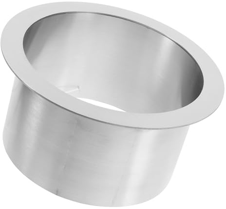 EXCEART Goulotte à Déchets Encastrable Ronde en Acier Inoxydable 304, Petit Modèle Œillet Intégré, Passe-poubelle Cuisine pour Plan de Travail, Vide-ordures Compact et Résistant