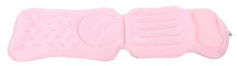 Jiawu Helkroppsbadkudde, 4D Mesh-tyg Andningsbar Ergonomisk Badkarskudde för Hela Kroppen, Badkarskudde med Huvud och Nacke Ryggstöd för Avkopplande Badkar (Rosa)