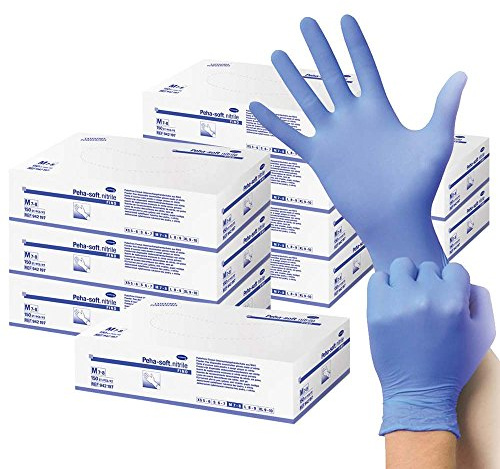 10x 150 Nitrilhandschuhe Peha-soft nitrile fino Einmalhandschuh Untersuchungshandschuhe blau, L
