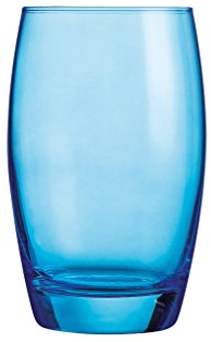 Arcoroc ARC Salto Color Studio Whisky Glass, Set of 6, Glass, Blue, Longdrink 350ml