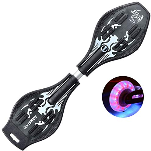 LZY Vitality Board Snake Board Skateboards Concaved Caster Board Street Plastic Deck Skateboard Anfänger Kinder Verschleißfestes Zweirad-Flashboard Unisex, Erwachsene, Kinder
