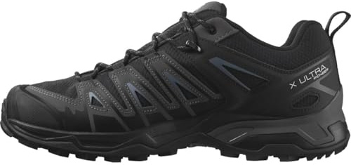 Salomon X Ultra Pioneer Gore-Tex Zapatillas de Senderismo para Hombre, Cualquier clima, Sujeción del pie segura, Estabilidad y amortiguación, Black, 44 2/3