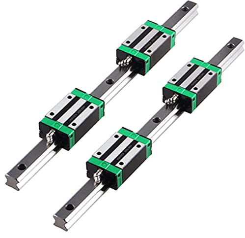 OITTo Linearführungsschiene 2 X HGR 20-2000 mm Lineargleitschiene + 4 X Lagerblöcke Linearführungsschiene für DIY-CNC-Fräser Drehmaschinen Mühlen