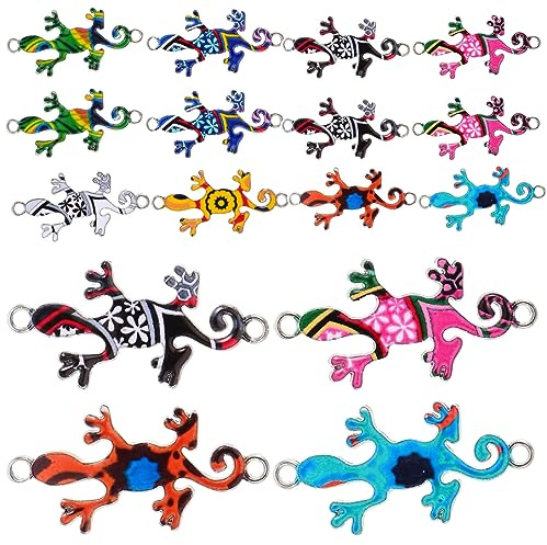 EXCEART 20stücke Gecko Anhänger Schmuckanhänger Für Diy Handgemachtes Dekor Tieranhänger Zur Schmuckherstellung Gecko Anhänger Zubehör Für Schmuckherstellung