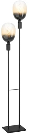 EGLO Stehlampe Valdemoro, minimalistische Stehleuchte | Standleuchte aus Metall in Schwarz, Lampe Wohnzimmer mit Schalter, Wohnzimmerlampe mit E27 Fassung für sichtbare Leuchtmittel