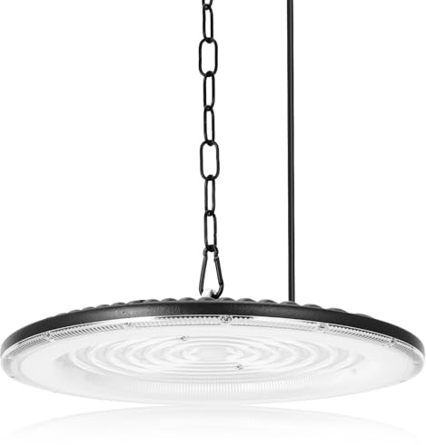 Hondony 500W Led UFO High Bay Light, Cold White 6500K 50000lm, AC 210-220V, IP65 Waterproof, Shop Lights for Workshop Warehouse Factory Barn Garage Area Lighting Fixture