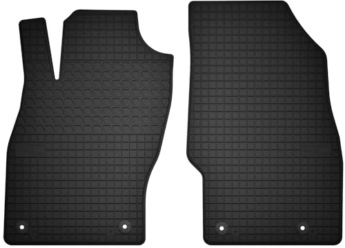 Wielganizator Automatten-Set – Passend für Opel Corsa E (2015-2020) – Gummimatten – Autozubehör – Auto Fußmatten – 2-teilig – Schwarz