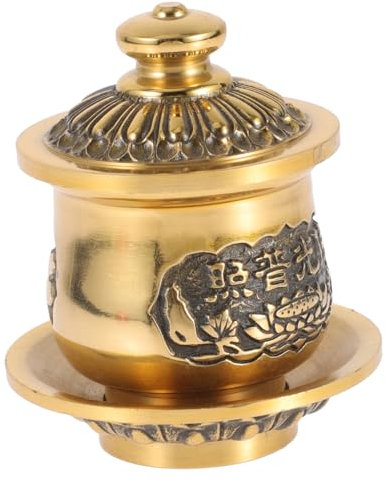 BESTOYARD Kupferbecher Tempel Wasserbecher Buddhistische Versorgung Opferbecher Ritualbecher Anbetungsbecher Porzellanbecher Wasserversorgungsbecher