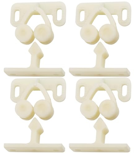 EMSea Türschnäpper aus Kunststoff, 35 x 14 mm, für Schrank, Wohnwagen, Schrank, Wohnmobil, Boot, Türhalter, starker Halt, Zubehör, 4 Stück