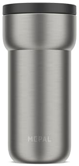 Mepal Tazza Ermetica Ellipse, 4 Ore di Calore e 8 Ore di Freschezza, Tazze Termica Portatile, Per Tè e Caffè da Portare con Sé- Si Adatta a Tutti i Portabicchieri, 375 ml, Nordic black