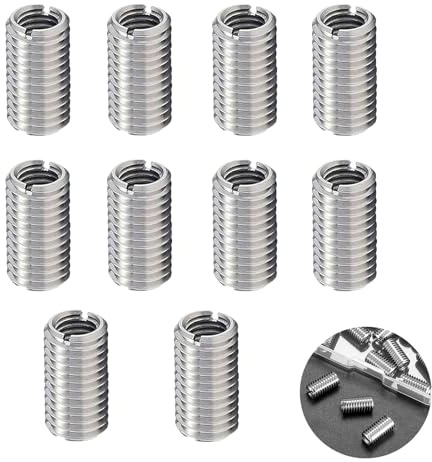 10 piezas rosca M10 a M8, manguito roscado de acero inoxidable de 15 mm, casquillo roscado, M10 rosca insert to M8, tuerca roscada, para automóviles turbinas de vapor, dispositivos mecánicos