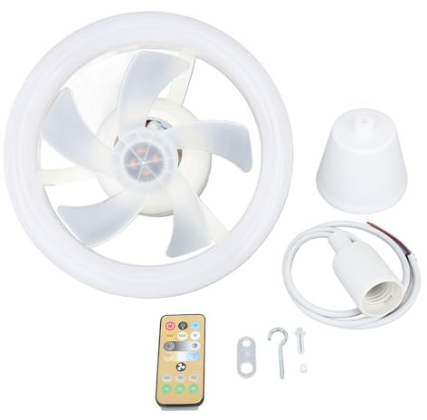 Pissente 48W LED Ceiling Fan with Light, Remote Control Speed Brightness Color Temperature Timer E26 E27 Base for Office Bedroom Kitchen Easy Installation 3 Light Sources 3 Timer