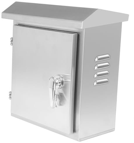 Edelstahl Verteilerkasten Außen Wasserdicht, 30x25x15 cm Wandmontiert Schaltschrank Zählerschrank, Aufputz Metall, Stromkasten Außenbereich, Zählerkasten Outdoor, Ideal für Innen- und Außenanwendungen