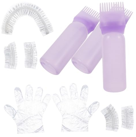 VICASKY 1 juego de coloración para el cabello, kit de coloración para el cabello, kit de coloración para el cabello, kit de coloración para el cabello, kit de tinte de pelo de plástico violeta