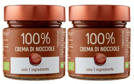 2X Crema di Nocciole Tostate Pura al 100% Biologica 175g
