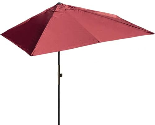 Ombrellone Demi con Manivelle, Ombrellone da Parete con Protezione UV per Esterni Balcone Ombrellone 250x130 cm Borgogna Elegante Parasole per Giardino & Terrazzo