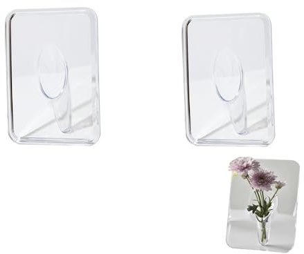 Tyatiyzn 2 Stück Klare Acryl Bilderrahmen Blumenvase, Tulpen,Hydroponischen, Frischen Blumen Transparente Vase für Heimdekoration Desktop Organizer Regale