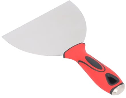 FTVOGUE Edelstahl-Spachtelschaber, 6-Zoll-Gummigriff für Trockenbaureparaturen, Tapetenentfernung und Gipsabkratzen, Werkzeug für Malerbedarf