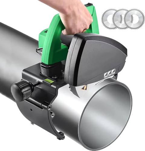 Tagliatubi Elettrico Automatico, Diametro 15-220mm, 5 Velocità Regolabili con Copertura di Protezione e Lame, Utensile Portatile per Rame, Ottone, PVC, Acciaio Inox