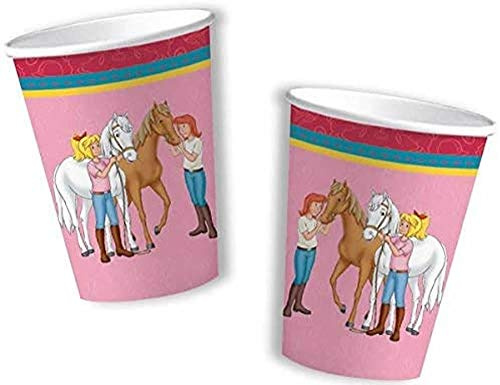 Bibi & Tina 8 Becher Kinderparty und Kindergeburtstag von DH-Konzept // Blocksberg Pappbecher Partybecher Cups Party Set