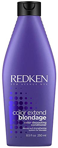 Redken Color Extend Blondage Conditioner, Anti-Gelbstich Conditioner für blondes & coloriertes Haar, Blond-Spülung mit Pigmenten, Haarpflege für ein kühles, strahlendes Blond, 250 ml