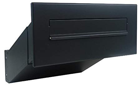 D-041 Cassetta postale passante a muro color grigio antracite (RAL 7016) (profondità: 23-38 cm) - LETTERBOX24.de