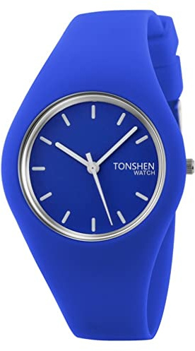 TONSHEN Damenuhr Fashion Analog Quarz Uhren Einfach Casual Kautschuk Armbanduhr für Damen Mädchen 12 Farbe