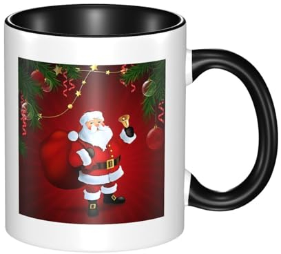 JCAKES Niedliche Weihnachtsmann-Tasse Weihnachtstassen Tassen für Frauen Kaffeetasse personalisierte Tassen Tassen für Männer Reisebecher Partybecher Porzellantassen Becher mit Griff