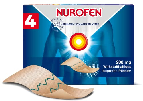 NUROFEN 24-Stunden Schmerzpflaster bei Gelenk- und Muskelschmerzlinderung Ibuprofen 200 mg medizinisches Pflaster 4 St.