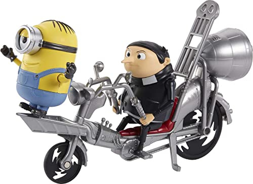 MINIONS-La Super Bici di Gru, Interattivo con Accessori, Giocattolo per Bambini 4+Anni, GMF15