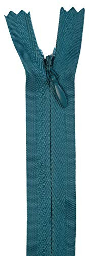 Jajasio 4 Stk. Nahtfeiner Reißverschlüsse nicht teilbar in 35 Farben blaugrau 40cm Verdeckter Reißverschluss