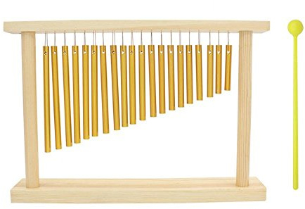 Carillon a percussione Carillon a percussione a Singola per Musica con 20 Diversi Toni Supporto in Legno e Strumento a percussione in Stick