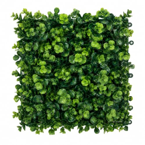 Floralcraft® Artificial Eucalyptus Green Wall Panels (Pack of 12, 25 × 25cm) – Fake Hedge Panels for Privacy Screen, Garden Fencing, Balcony & Indoor Outdoor Use