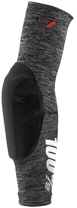 100% Unisex-Adult Teratec Elbow Guards Heather Grey/Black-L Ellenbogenschützer, Schwarz, ESTANDAR