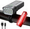 Victoper Bike Lights Front And Back, 2024 Upgrade Super Bright 8000 Lumen 8LED Bicycle Durable IPX5 Waterproof USB Rechargeable 5 Modes Set For Road Mountain Night Riding,Black