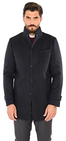 Ciabalù Cappotto Uomo Invernale Elegante Cappottino Lungo Slim Fit